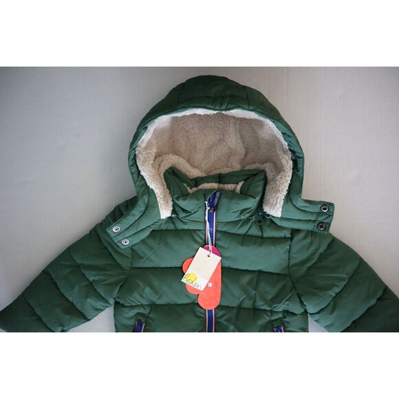 Boden B1965 Toddler Sz 2-3Y Moss Green Waterproof Hooded Puffer Jacket - Picture 7 of 10